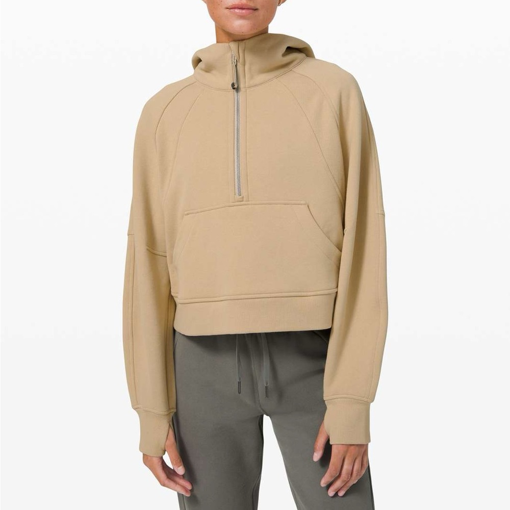 Lululemon scuba half zip cropped hoodie